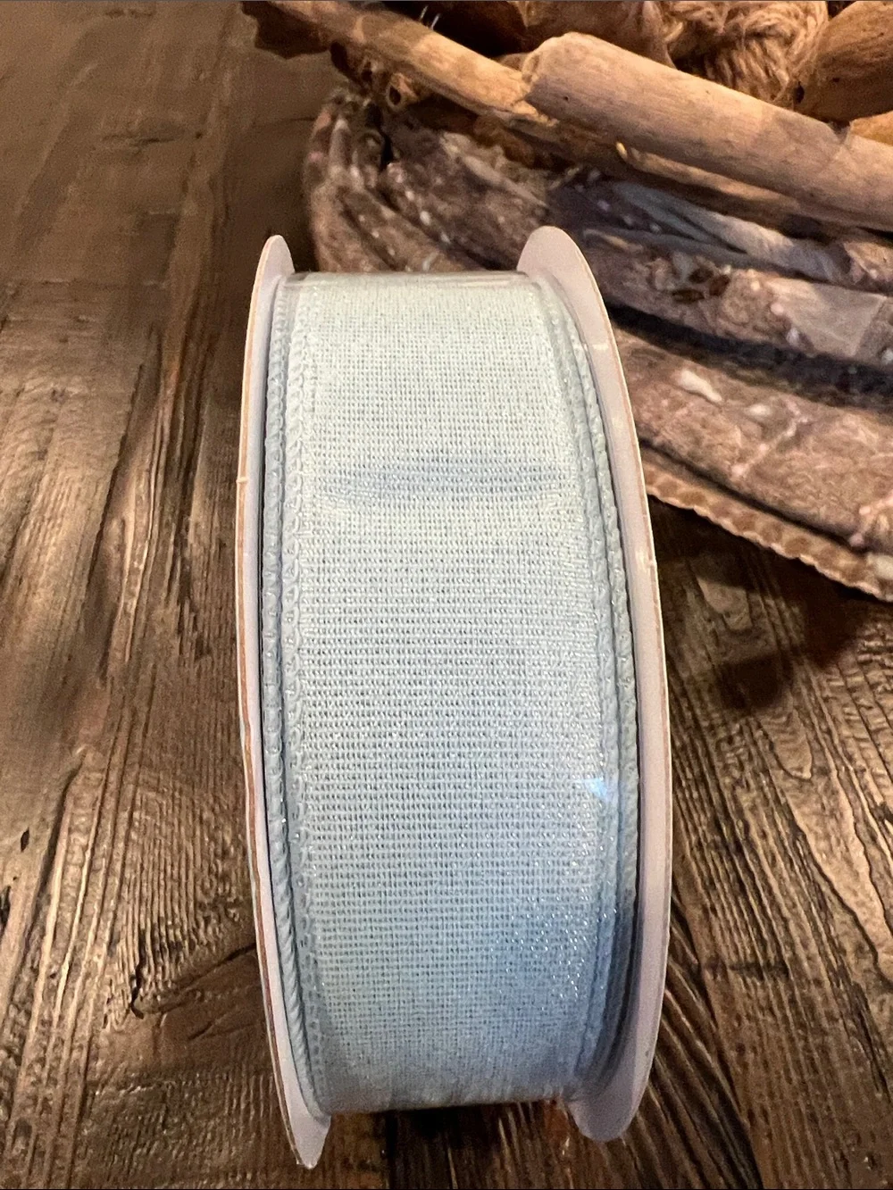 Kirkland Signature Pale Blue Wire-Edged Ribbon